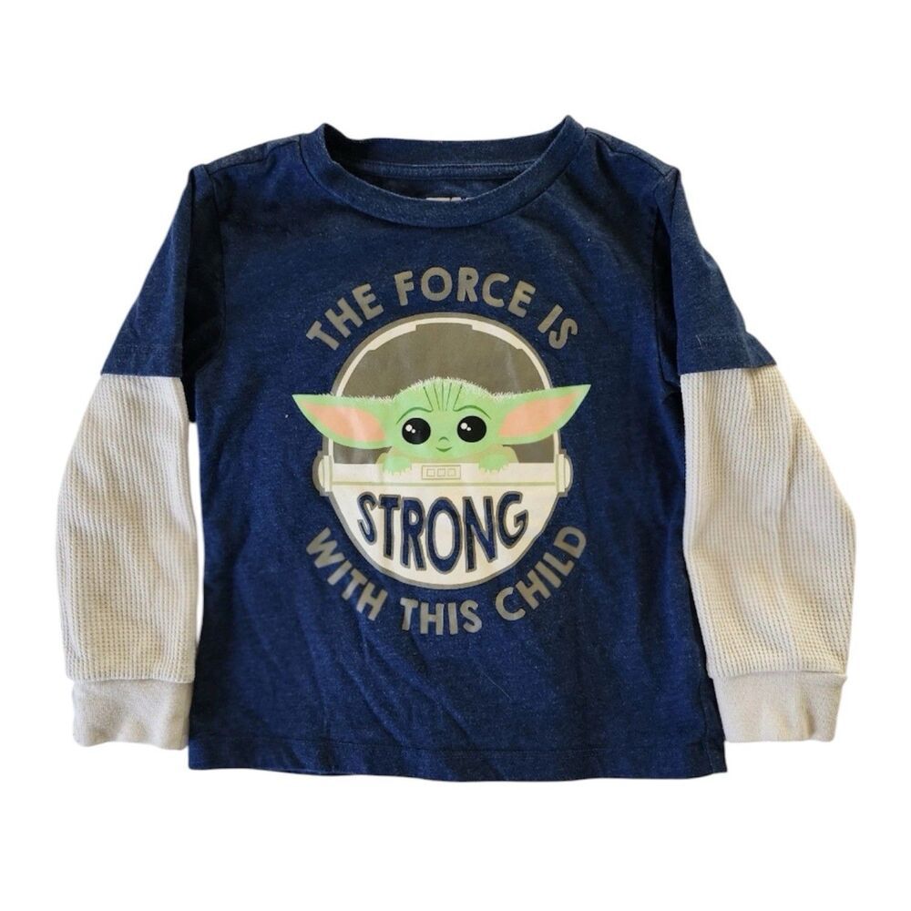Star Wars Boys Long-Sleeve Tees The Force is with This Child Size 12M